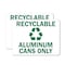 Signmission Recyclable Aluminum Cans Only with Graphic, 14 in W x Rectangle, Plastic OS-2PACK-MISC-P-1014-L-19507 - alternate 1